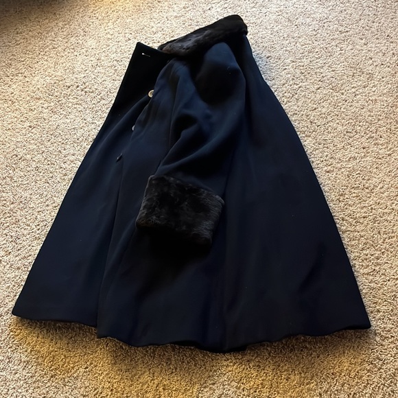 Vintage J Percy For Marvin Richards Designer Wool & Faux Fur Lined Womens Coat - Picture 8 of 9